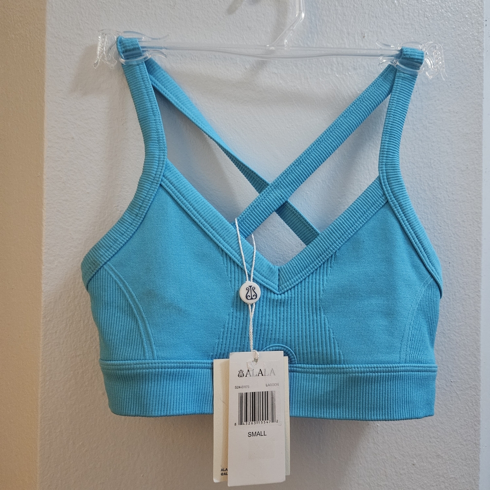 Alala Women's Blue Sports Bra. Small